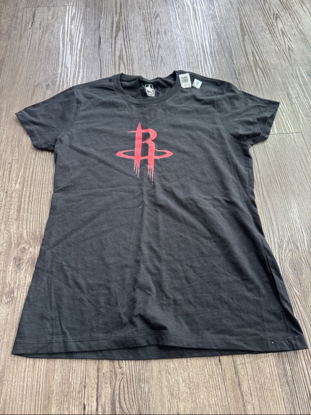 NBA Black T-Shirt with Red Accent